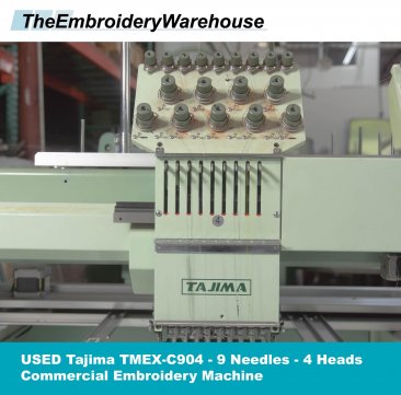 USED TAJIMA TMFX-C904 - 4 Head - 9 Needles - Commercial